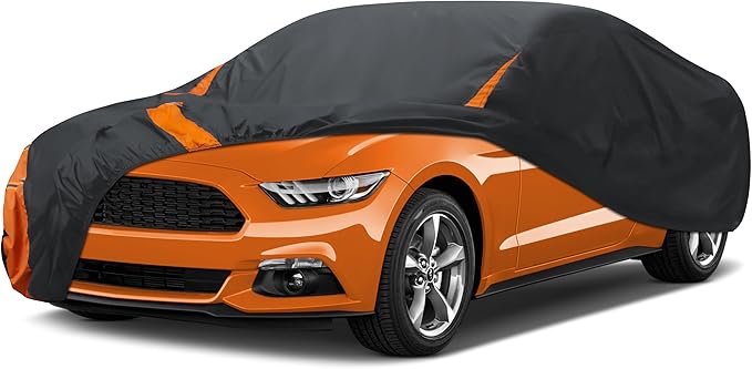 in Full Exterior Waterproof Car Cover All Weather, Waterproof,UV Resistant, Dustproof, and Snowproof Fit Audi e-tron GT,BMW 3/5 Series,Dodge Challenger/Charger,CLS etc.Size C5
