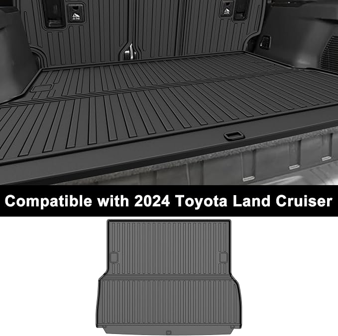 Floor Mats for Toyota Land Cruiser 2024-2026 2027 & Lexus GX550 5-Seat 2024-2026 - All Weather TPE Cargo Liner with Seat Back Mats Land Cruiser Accessories