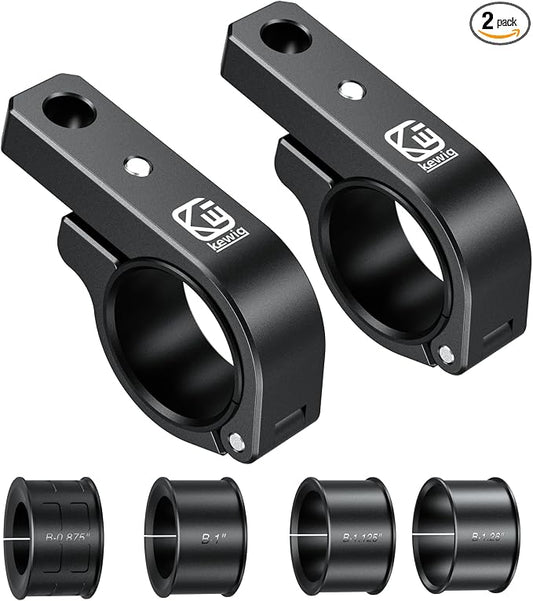 BRCOVAN 2PCS, Metal Light Bar Mounts, Off-Road LED Light Mounting Bracket | Fit for Round Rails 0.75" / 0.875'' / 1" / 1.125'' /1.26" / 1.375'' in Diameter, for Motorcycle ATV UTV Boat Truck