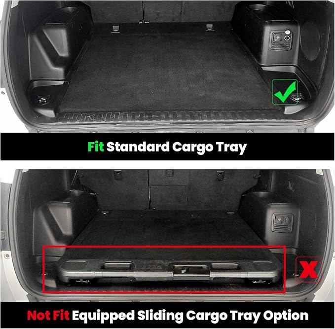 LASFIT Floor Mats&Cargo Mat for Toyota 4Runner 2013-2024 (Only for 5 Seats) Backrest Mats All Weather TPE Mats Custom Fit Floor Liners for Toyota 5th gen 4 Runner 1st & 2nd Row Full Set Car Mats