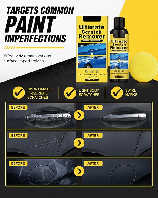 NanoPolix Scratch Remover,2026 New Scratch Remover for Vehicles,Quick Fix Removal Paste for Deep Car Scratch Remover,All Paint Colors Polishing Kit Quick Repair Scratches and Restore Shine (1 Set)