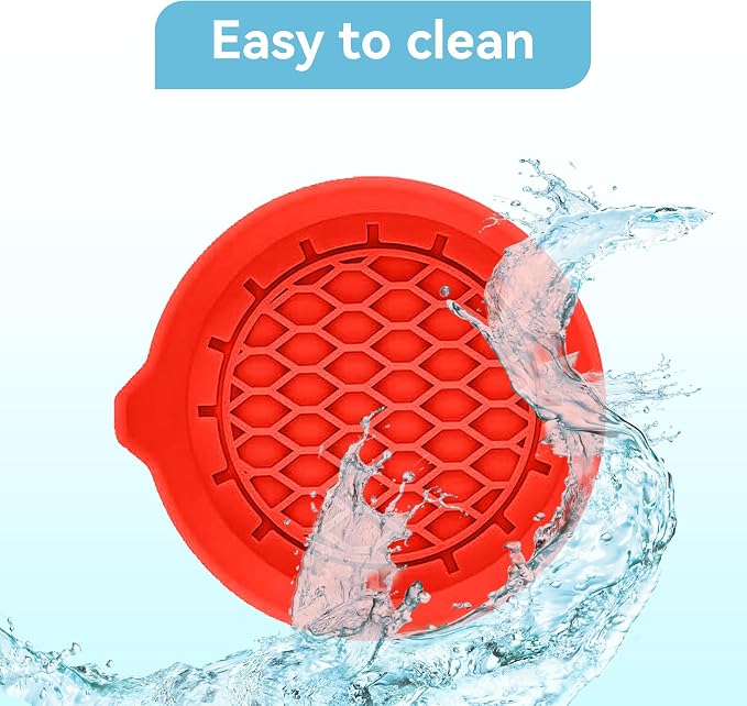 4PCS Car Cup Holder Coasters, Silicone Non-Slip Vehicle Cup Recessed Mats, Sift-Proof Automotive Interior Drink Insert Decor Accessories, Universal for SUV, Sedan, Truck (Red)