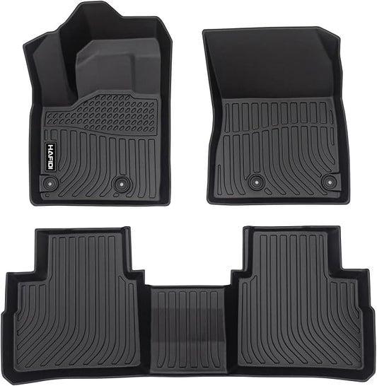 HAFIDI® Floor Mats Fit for 2021-2025 2026 Nissan Rogue | S | SV | SL | Platinum (Not Fit Sport) All Weather Protection TPE Car Floor Liners, Fits 1st & 2nd Row Full Set Custom Accessories, Black