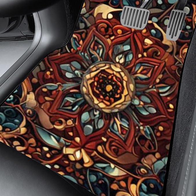 Car Floor Mats Non-Slip Automotive Floor Mats All-Weather Front Rear Car Floor Foot Mat Sets of 4 Pieces Foot Mats Rugs Carpet for Car Trucks SUV Sedans (FUGU-01)