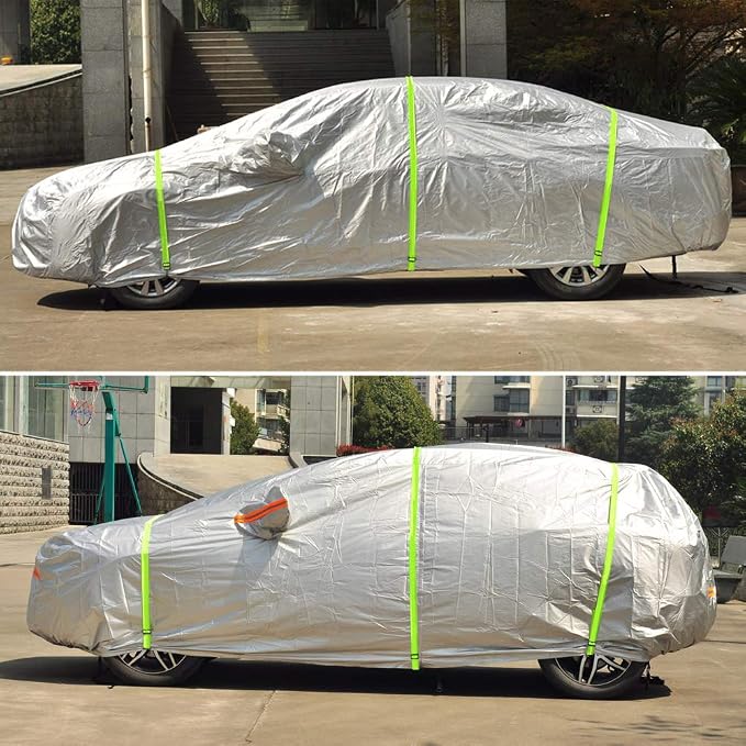 Kayme Car Cover Straps Wind Protector,3pcs Elastic Adjustable Rope Protect Cover from High Wind, Universal Fit