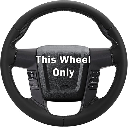Steering Wheel Cover for Ford F150 2009-2014/ Ford Expedition 2015-2017, Car Steering Wheel Cover Protector Accessories for Ford (Black)