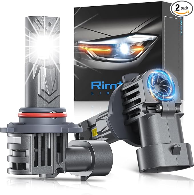 rimthin 9005/HB3 Bulbs, HB3 Fog Lights 6000K Cool White, Pack of 2