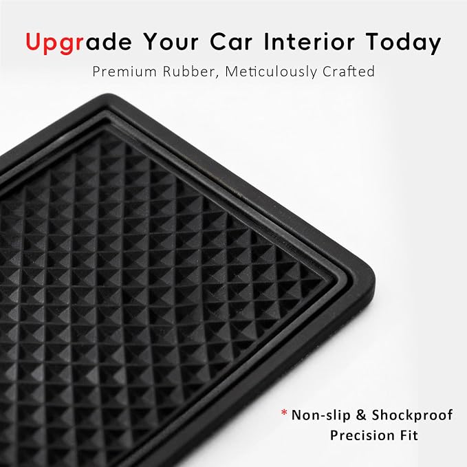 Auovo Cup Holder Inserts Coaster Center Console Liners Compatible with Chevy Malibu Accessories 2017-2025 Silicone Cup Mat Pad Door Liners Car Interior Decoration(Black, 7PCS-with Door Liners)