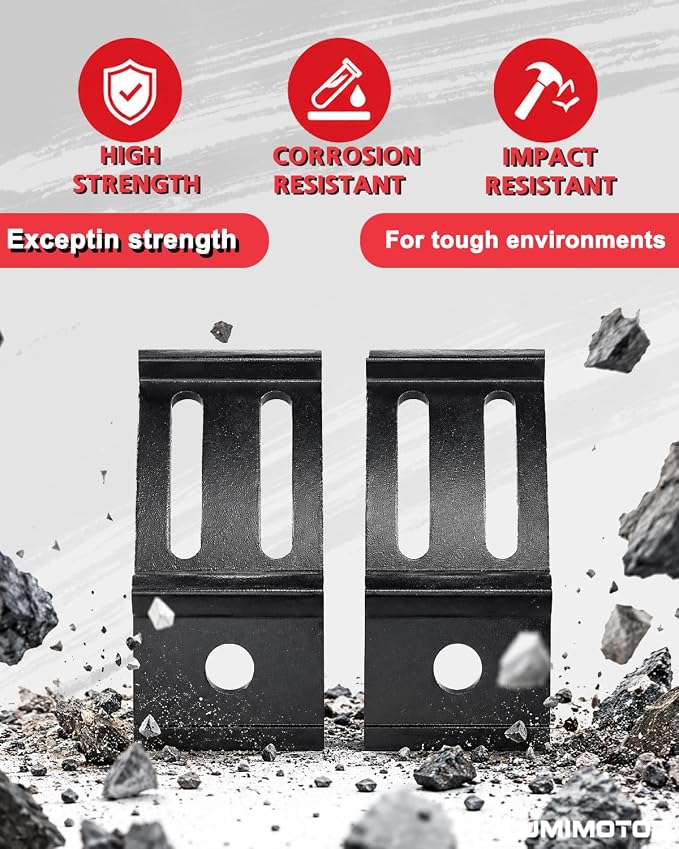 Light Bar Mounting Brackets, 2PCS Universal Base Mount Bracket Kits Adjustable for LED Pod Lights Cubes Fog Light Bar - 2 Years Warranty