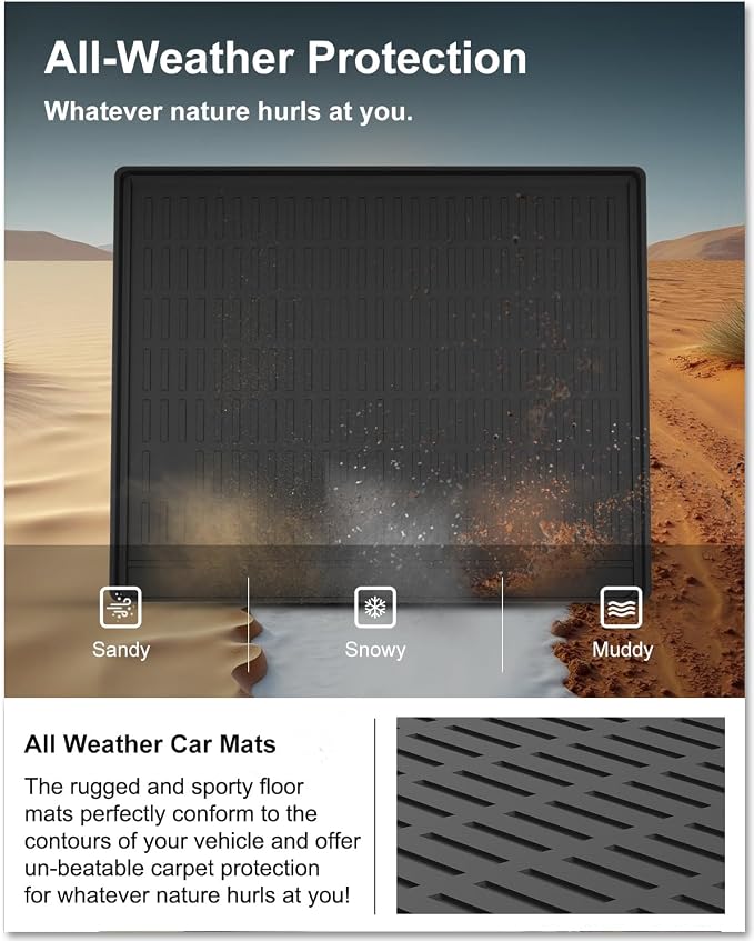 Kiwi Master Cargo Mat for 2010-2024 Toyota 4Runner (No 3rd Row Seats) | OEM Replacement PT218-89112, Custom Fit, All Weather Rear Cargo Liner, Heavy Duty TPE Tray Trunk Mat, Black
