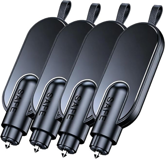 TERRASTRIKE Car Escape Tool Key Chain, Emergency Window Breaker & Seat Belt Cutter, Vehicle Safety Hammer, Car Glass Breaker Tool for Rescue