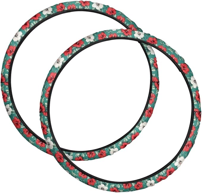 Colorful Floral Wheelchair Wheel Covers Set of 2 Electric Wheelchair Accessories to Protect Floors Carpets