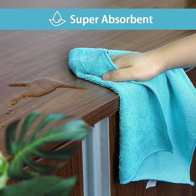 HOMEXCEL Microfiber Cleaning Cloth 800 Pack, Microfiber Towel for Cars, Lint Free, Scratch-Free, Highly Absorbent, and Cleaning Rags for House, Window and Glass, Cars, TV Screen 11.5 X11.5 inch