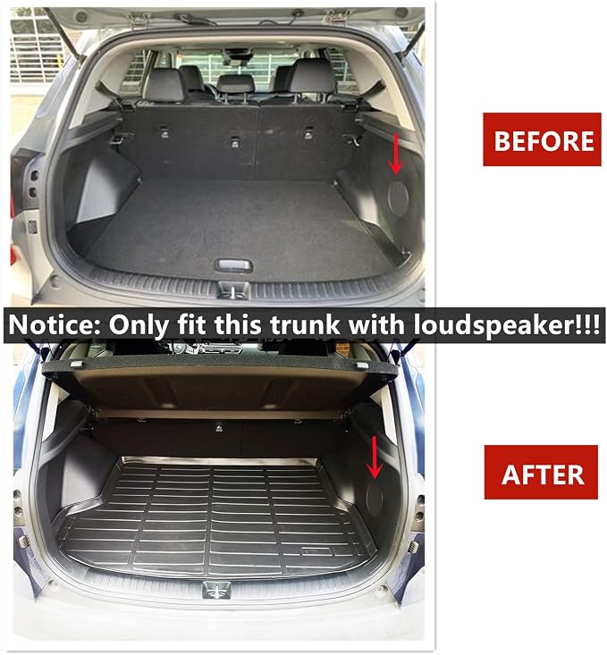 Cartist Cargo Liner Fits for 2021-2025 2026 Kia Seltos (Seltos SX/Seltos SX Turbo) (Only Fit Trunk with Subwoofer) All Weather Trunk Floor Mat Heavy Duty