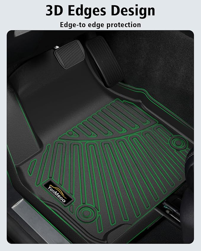Floor Mats Custom for Chrysler Pacifica 2017-2025 2026 Gas 7-Seater | All Weather TPE Rubber Floor Liners, Cargo Liner, Backrest Mat Full Set for Pacifica Fuel Accessories (Non Hybrid & Pinnacle)