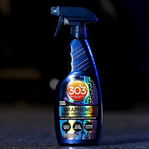 303 Graphene Nano Spray Coating for Cars, 15.5 oz | Delivers graphene protection with enhanced gloss, water beading, and UV resistance.