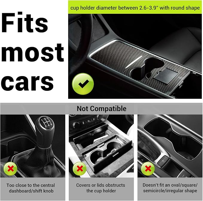 SodaRide Car Cup Holder Tray -Expander- 3 in 1 Detachable Food Table Tray with Solid Base - Road Trip Essentials Accessories Gadgets - Fits Yeti, Hydro Flask 32/40 oz