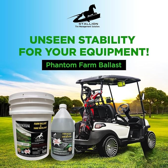 Phantom Farm Ballast and Tire Sealant - Superior Performance - Tire Repair - Stop Leaks – Extend Tire Life – All Weather – Slow Speed – ARDL Approved (1 Gal Jug, Phantom)