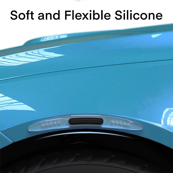 4PCS Car Door Edge Guard Protectors, Silicone Auto Body Protector Trim Guard Universal Anti-Collision Car Protector Strips for Truck SUV Vehicle Sedans, Black