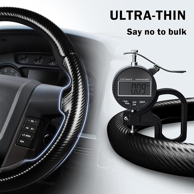 Steering Wheel Cover for Ford F150 2009-2014/ Ford Expedition 2015-2017, Car Steering Wheel Cover Protector Accessories for Ford (Matte Black)