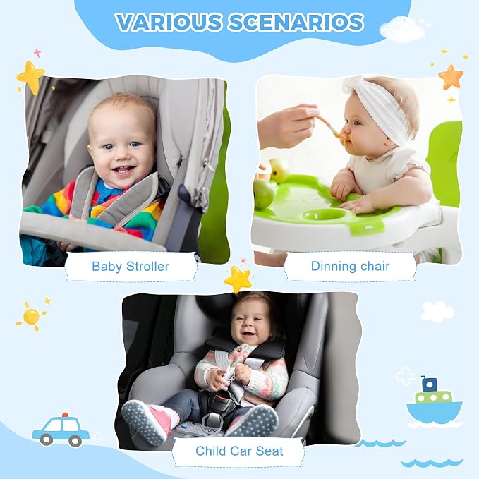 Car Seat Protector for Potty Training, 2 Pack Waterproof CarSeat Liner Toilet Training for Baby Infant Toddler, Dry Seat Piddle Pads Cover for Strollers (Plane-Grey)