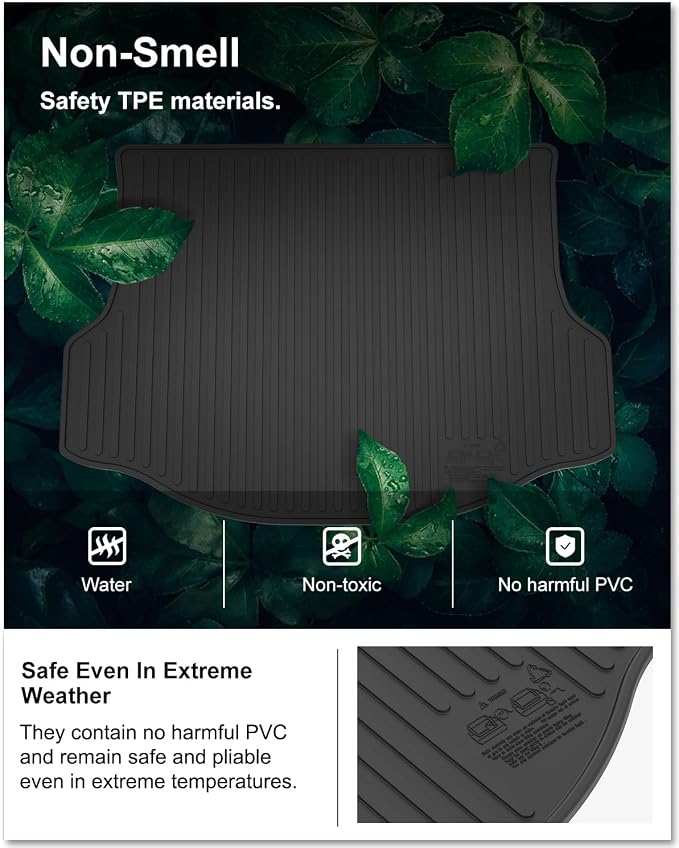 Kiwi Master Cargo Mat for 2013-2018 Toyota RAV4 (Non-Hybrid) | OEM Replacement PT908-42135, Custom Fit All Weather Rear Cargo Liner, Heavy Duty TPE Tray Trunk Mat, Black
