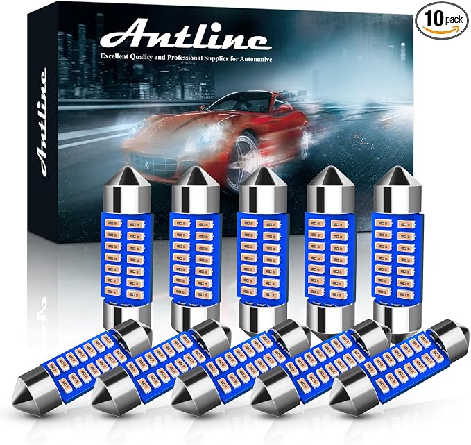 Antline DE3175 DE3021 DE3022 3175 31MM 1.22”LED Bulb Purple, Super Bright Canbus Error Free 12 Volt Replacements for Interior Dome Map Vanity Mirror Sun Visor Lights (Pack of 10)