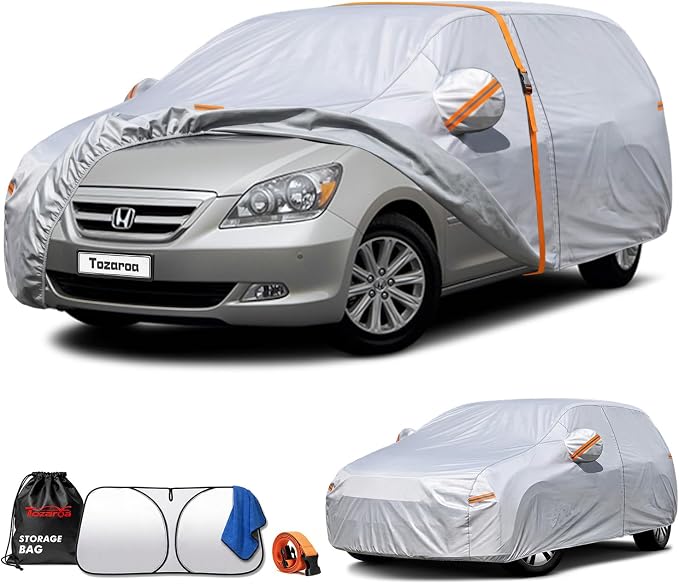 Hatchback Cover Waterproof All-Weather,Outdoor Full Exterior Car Covers Custom Fit for VW Golf,Honda Odyssey,Fit,Toyota Prius Sienna,Dodge Caravan,Volvo V40 etc Size H2(See Size Chart)
