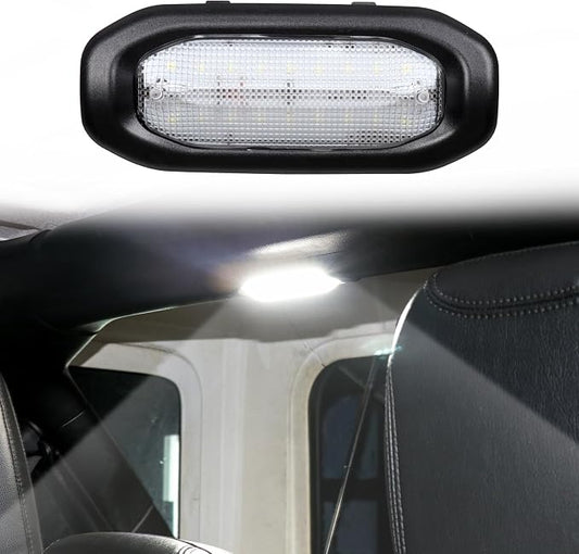 LED Dome Lights for Jeep Wrangler JL/Gladiator JT 2018-2023 | 6500K White Rear Interior Lights with Push Button | Replacement Cabin Reading Light Kit for 2/4 Door Models