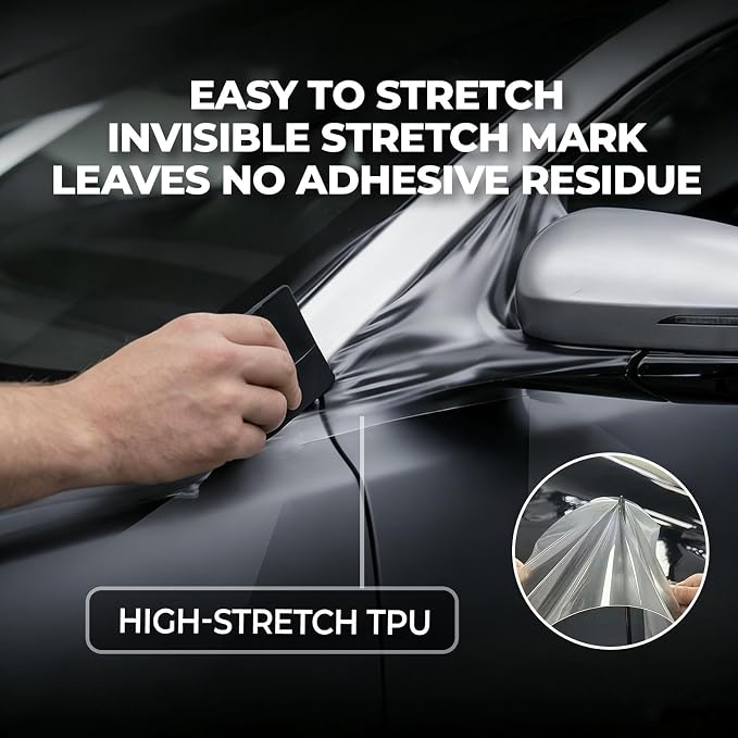 Rockrose Ultra TPU Matte PPF Film for Car Paint Protection 36 in x 50FT Self-Healing, UV Protection, Scratch & Stain Resistant, Hydrophobic, Wet Installation, Strong Adhesive, 7.5 mil Thickness