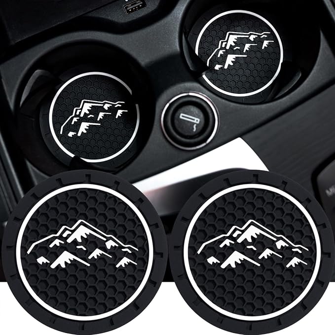 2Pcs 2.75 Inch Mountain Cup Holder Insert Coaster Diameter Oval Tough Vehicle Travel Auto Mountain Car Accessories