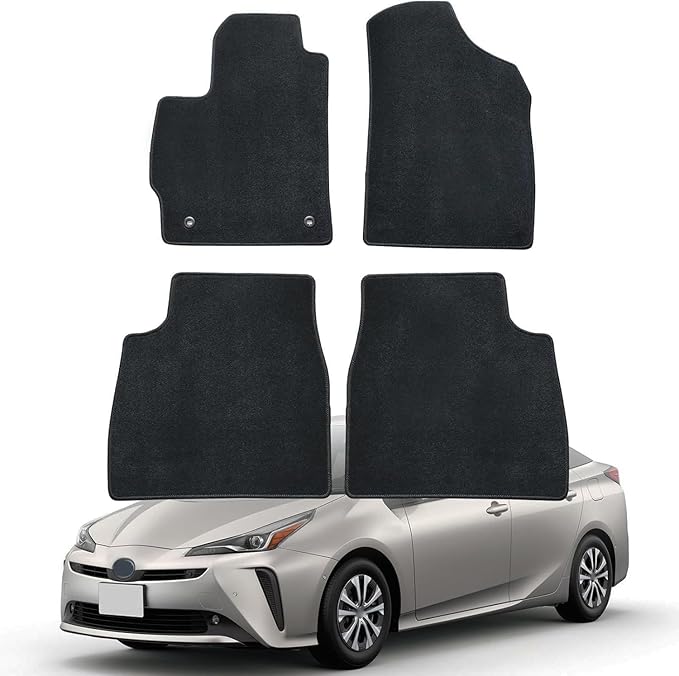 GXARTS Waterproof Car Floor Mats Carpet Full Set Fit for Toyota Prius 2012 2013 2014 2015 | All-Weather Protect, with Anti Sliding Buckle