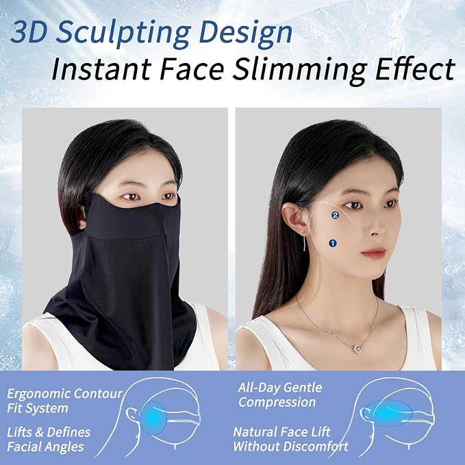 UV Sun Protection Face Mask with Neck Coverage UPF 50+ Face Shield Breathable Design for Summer Outdoor Activities