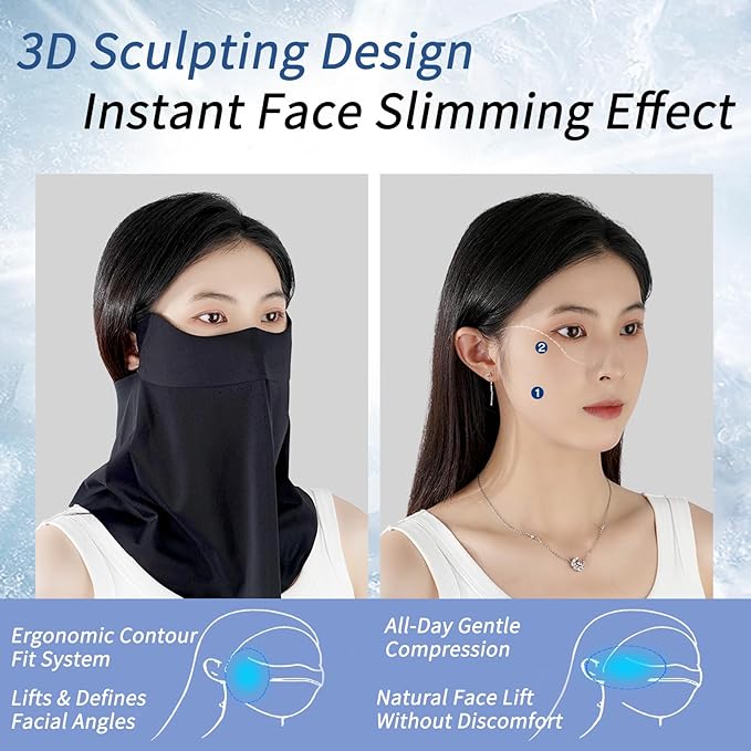 UV Sun Protection Face Mask with Neck Coverage UPF 50+ Face Shield Breathable Design for Summer Outdoor Activities