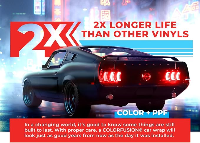 ColorFusion PPF by VViViD, Matte Stealth Midnight Black Dry Apply PPF Vinyl Car Wrap Roll 1ft x 5ft