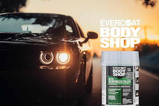 Evercoat Body Shop 105013 Metal Reinforced Filler for Repairing Rust and Holes in Aluminum & Galvanized Steel, Corrosion Resistance & Longevity, Easy Mix Hardener Included 13 Fl Oz.