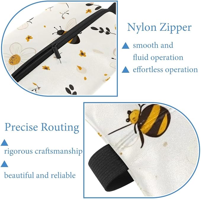 White Flower and bee (36) Car Tissue Holder, Tissue Box Cover Keep Car Tidy, Microfiber Leather Backseat Napkin Rectangle Organizer, Extra Large Tissue Box Storage in Car