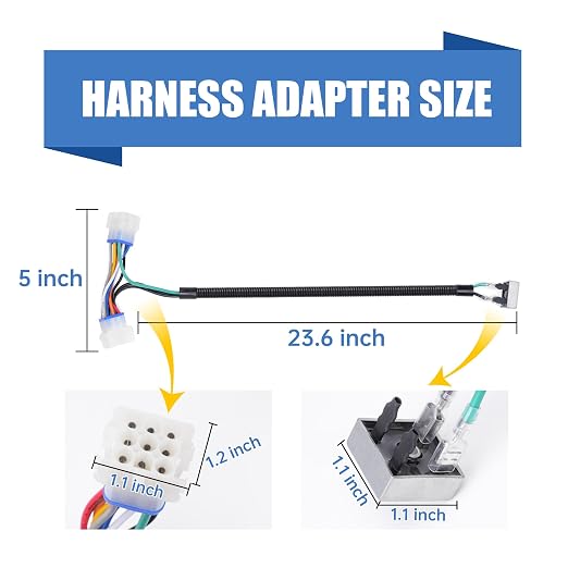10L0L Golf Cart Harness Adapter-12V Headlight Voltage Reducer Harness for Club Car Precedent (Since 2004) Gas Golf Cart Light Harness, 9 Pin to 12 Pin Converter Harness