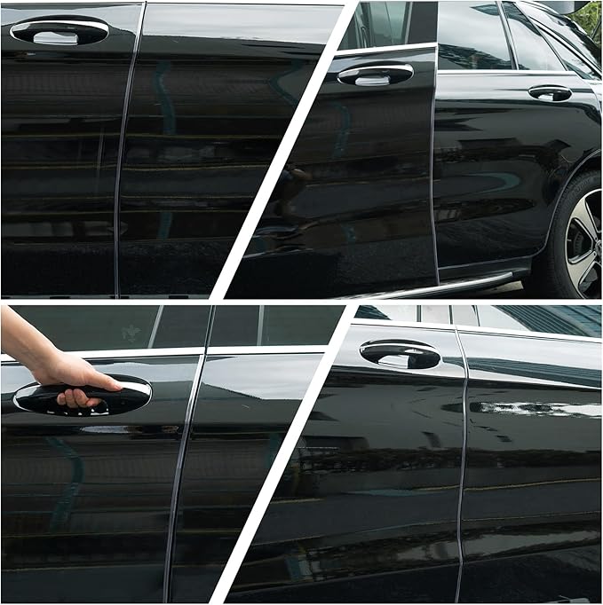 Transparent Widen Car Door Protector, Car Door Seal with U-Shaped Accessories, Interior Seal, Door Edge Protector(16.4FT)