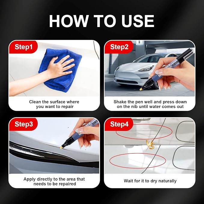Magic Car Scratch Remover Pen, 2Pcs Car Paint Repair Pen Portable Auto Scratch Remover, Universal Car Touch Up Pen for All Cars Paint Scratches Repair111