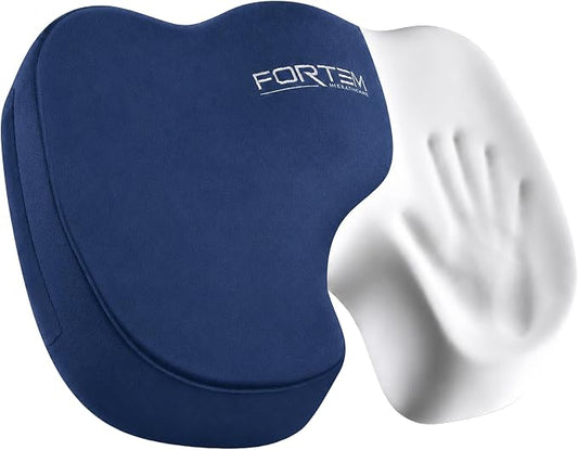 FORTEM Seat Cushion, Office Chair Cushion, Memory Foam Car Seat Cushions, Sciatica Coccyx Tailbone Pain Relief, Chair Cushions for Back Support, Sitting Pad for Gaming, Washable Cover, Non Slip, XL