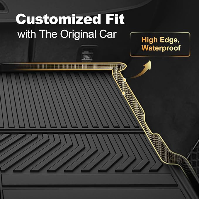 Cargo Liner for Mercedes-Benz GLE 2016-2019 ＆ Benz ML 2012-2015 | All Weather Trunk Liner Custom Fit GLE Class GLE350 GLE43 GLE63 ML350 ML550 ML63 Cargo Liners