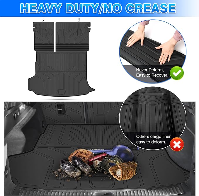 Envision Cargo mat - Trunk Mat for Buick Envision 2021-2026, All Weather Trunk Mat & Backrest Mat for Envision Accessories, Heavy Duty Rubber Mats, Car Accessories