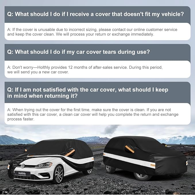10 Layers Hatchback Car Cover Custom Fit for Volkswagen Golf (1990-2026), Waterproof All Weather for Automobiles, Outdoor Full Cover Sun Dust Rain Protection with Cotton. Black
