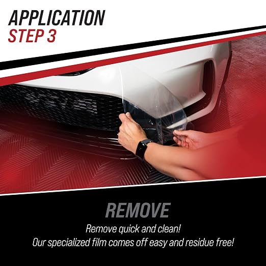 [TRACKARMOUR] 3" x 100' - Temporary Paint Protection Film for Car, Truck or Motorcycle. Clear Adhesive Film to Protect Paint, Clear Bra or Wrap for Track Days, Road Trips and Off-Roading