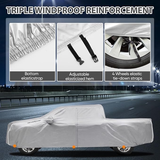 NEVERLAND Car Cover Waterproof Heavy Duty All Weather Protection Snow Anti-UV Windproof Outdoor Full Car Cover