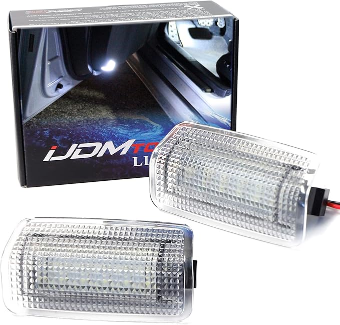 iJDMTOY Full LED Side Door Courtesy Light Assy Compatible With Lexus IS ES GS LS RX GX LX; Compatible With Toyota Avalon Sienna Venza Camry Prius 4Runner, Powered by 18-SMD Xenon White LED