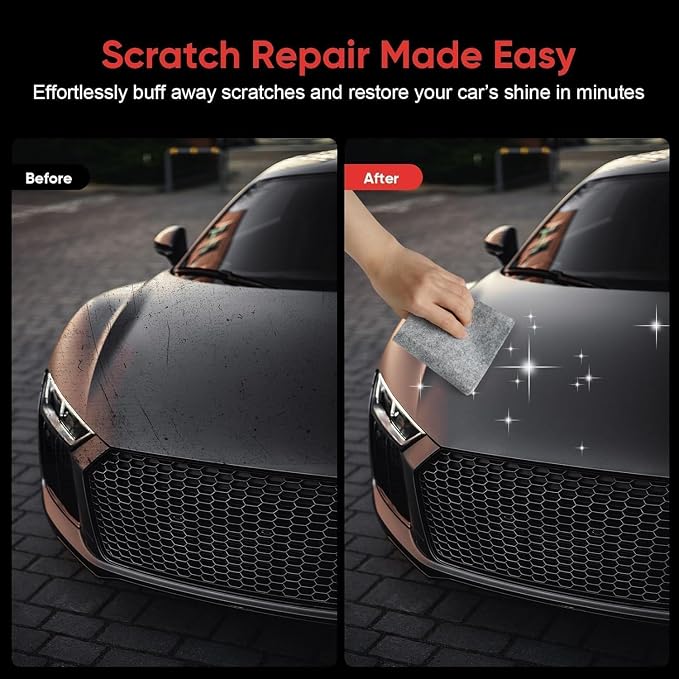 Nanopolix Scratch Remover for Vehicles - 2026 Upgrade Car Cloth Scratch Remover, Quick Fix Removal Paste for Deep Scratch Repair, All Paint Colors Polishing Kit