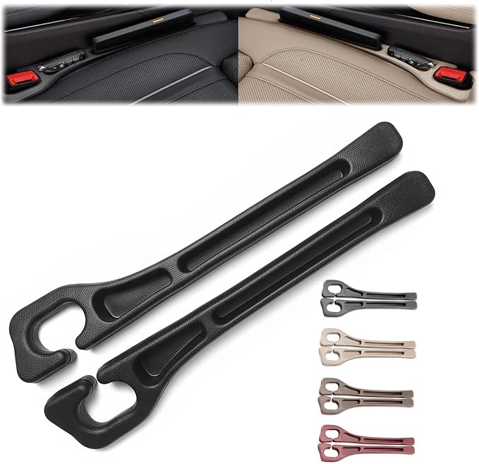 Car Seat Gap Filler Set of 2, Premium Interior Car Accessories, Multifunctional Car Storage Solution with Non-Slip Design, Fits Most Vehicles