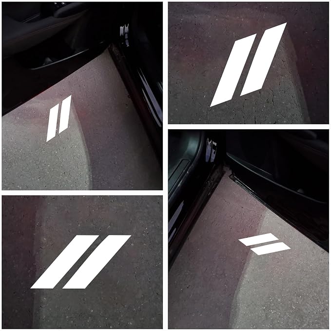 2PCS Never Fade Door Lights Logo for Dodge Challenger Hornet GT R/T, Courtesy LED Welcome Puddle Projection Light Lamps Accessories (White)